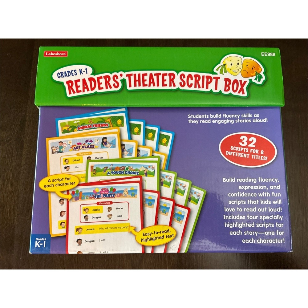 LakeShore Readers' Theater Script Box Grades K-1st Homeschool Teaching Open Box